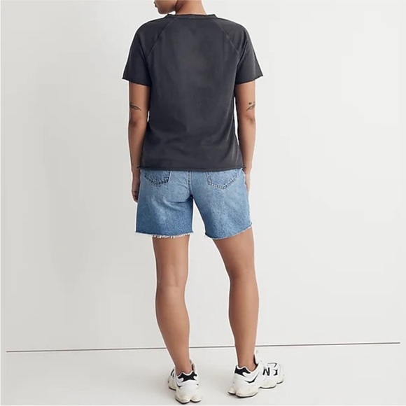 Madewell Garment Dyed Raglan Gray Henley Tee Size Small - Picture 3 of 5